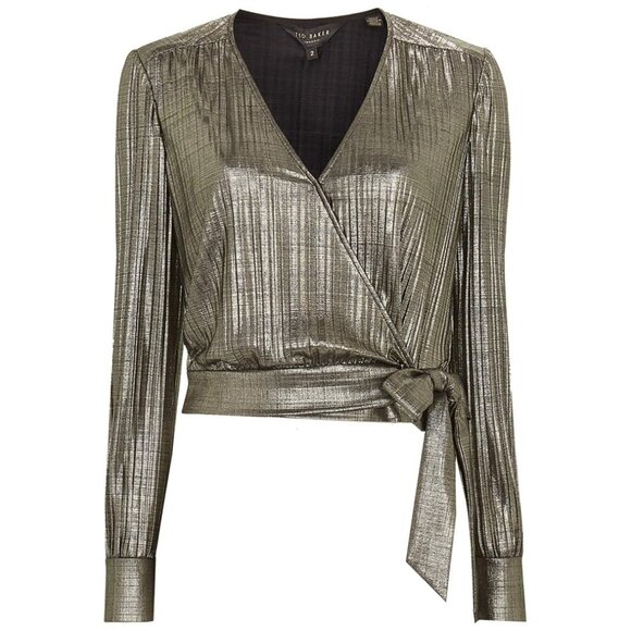 Ted Baker Elwiira Gathered Detail Wrap Top ASO The Princess Switch Fiona - Picture 2 of 11